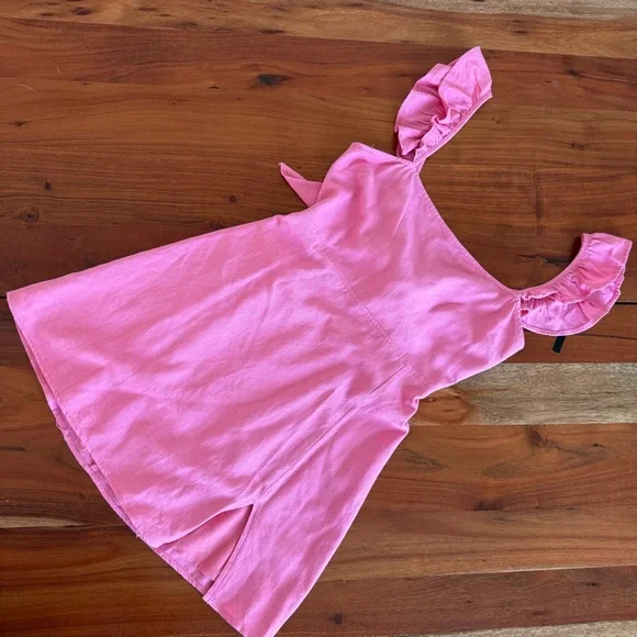 🦊 Cotton Candy Vibrant Pink Dress - Picture 3 of 10